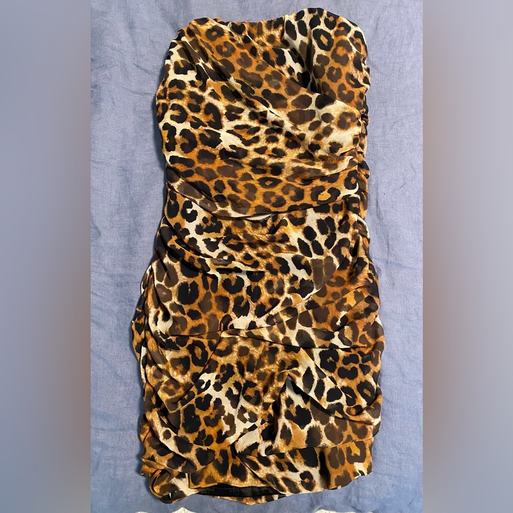 Express (Strapless) Leopard Print Dress size 6